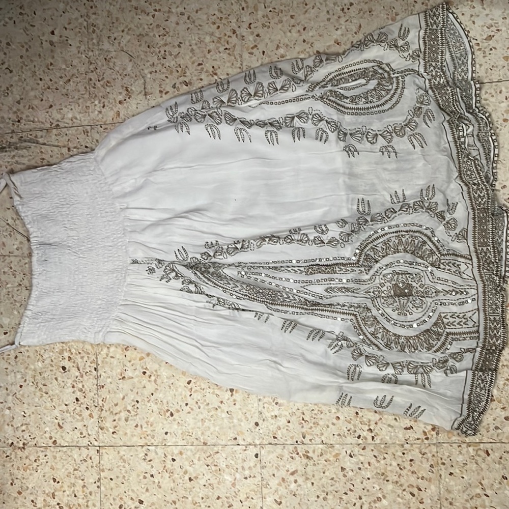 White strapless 00s mini dress